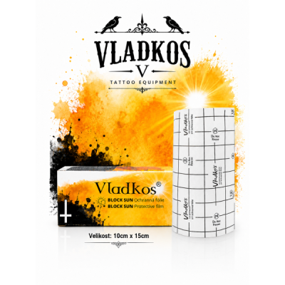 Ochranná fólia po tetovaní VLADKOS BLOCK SUN kus 10cm x 15cm