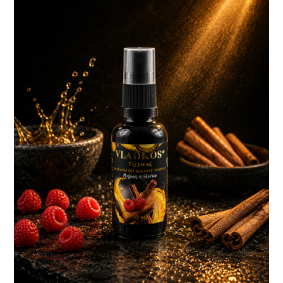 Vladkos Tattoo Oil Regeneračný olejový komplex – Malina a škorica 50 ml