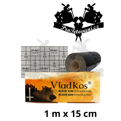 Ochranná fólia po tetovaní VLADKOS BLOCK SUN rolka 1m x 15cm