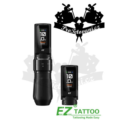 EZ P3 Pro Touch – Matte black bezdrôtový tetovací stroj s dotykovým ovládaním