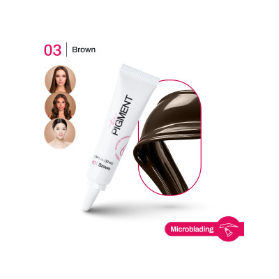 Farba na permanentný make-up Microblading BROWN 3 – 10 ml REACH