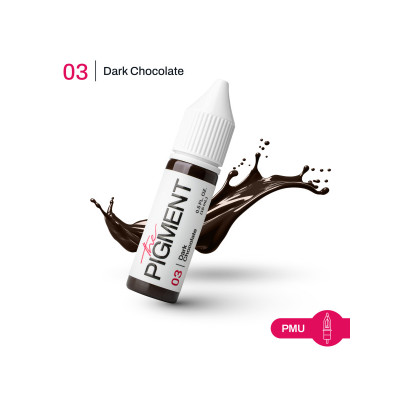 Farba na permanentný make-up THE PIGMENT 03 DARK CHOCOLATE – 15 ml REACH