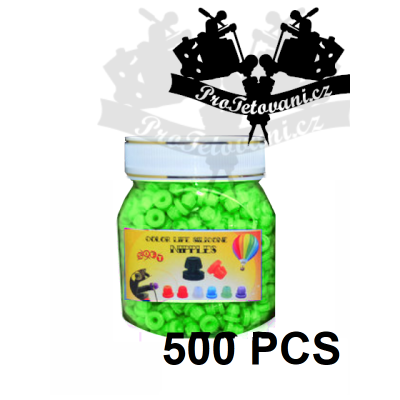 Grommets gumičky pre tetovacie strojčeky green balenie 500 ks