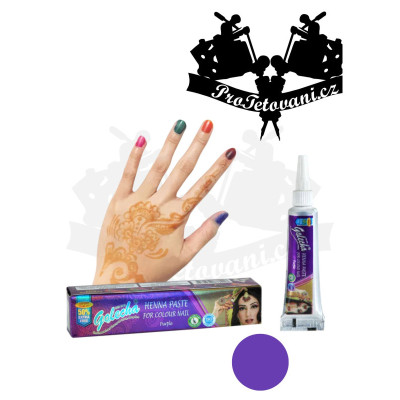 Golecha Nail Henna Tube Purple Henna na Nechty 25g
