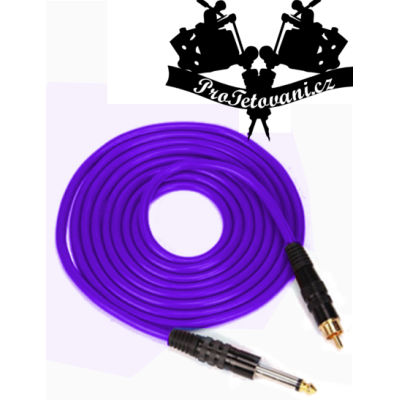 Hrubý RCA cord silikón 2,4m Violet