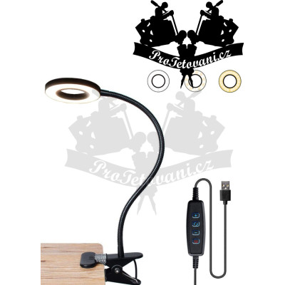 Ľad lampa na tetovanie 50cm USB BLACK PLUS