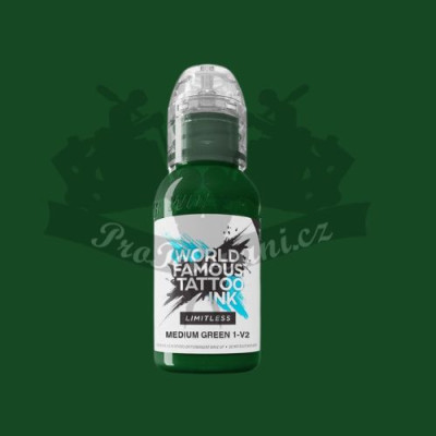 Tetovacia farba World Famous Limitless MEDIUM GREEN 1v2 30 ml REACH