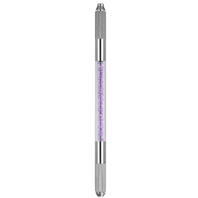 Manuálne pero pre 3D permanentný make up s kamienkami obojstranné Purple