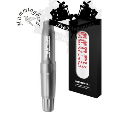 Rotačný strojček pre permanentný make-up aj tetovanie Hummingbird BRONC V4 SILVER