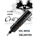 Rotačný batériový tetovací strojček CHEYENNE SOL NOVA UNLIMITED BLACK 4 mm zdvih