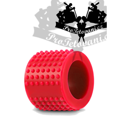 Silikónový poťah na grip s masážnym vrúbkovaním red