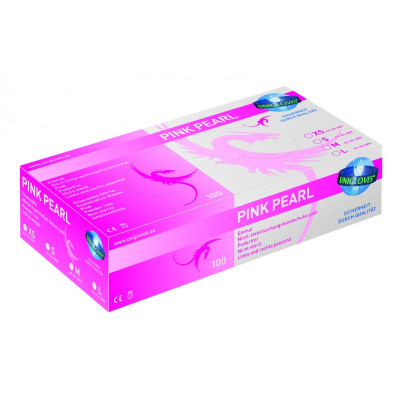Nitrilové rukavice vhodné na tetovanie PINK PEARL VEĽKOSŤ XS